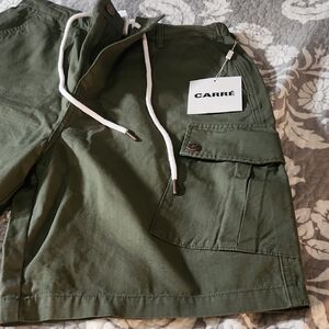 Men's Green Cargo Shorts